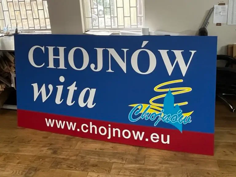 Dibond Willkommensschild für Chojnow