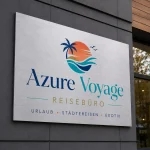 Silber gebürstetes Dibond-Schild für Reisebüro