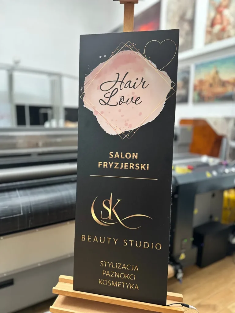 Acrylglas Schilder matt/milchig für Friseursalon