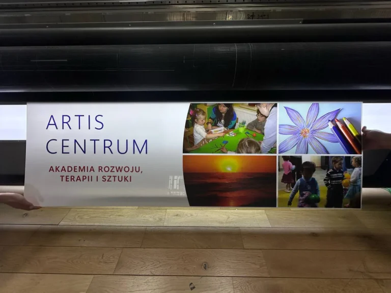 Acrylglasschild transparent für Artis Centrum mit Fotodruck