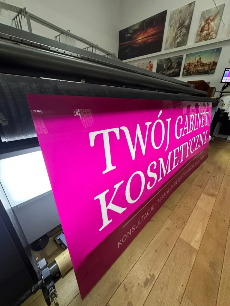 Acrylglasschild transparent mit UV-Druck für Kosmetik