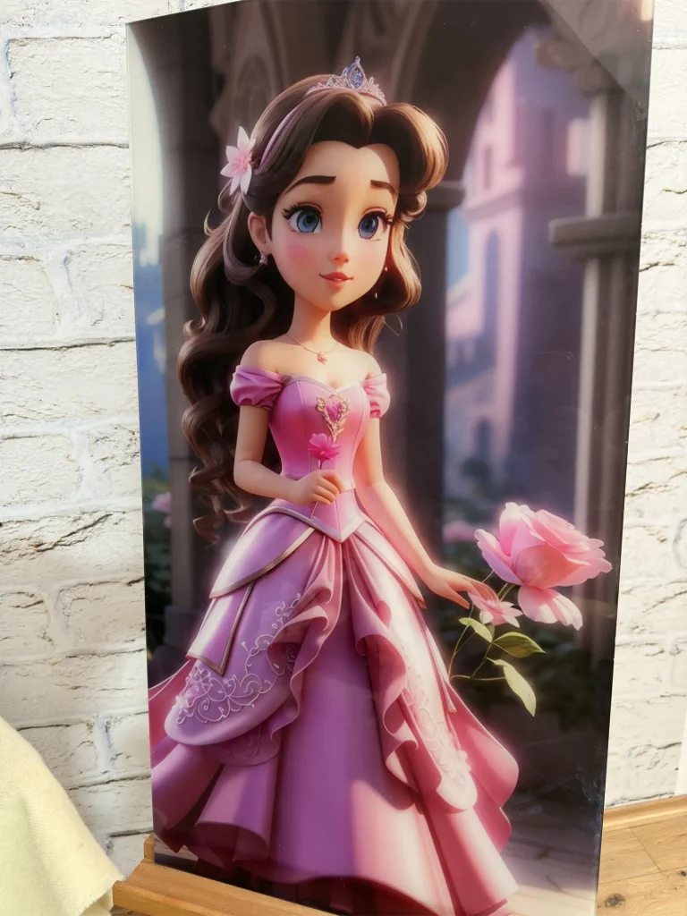 UV-Druck auf Plexi mit Prinzessinnenmotiv für Kinder