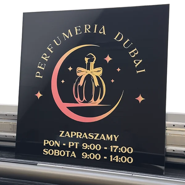 UV-Druck auf Dibond-Platte fuer Werbeschild auf starrem Material
