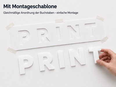 Mit Montageschablone