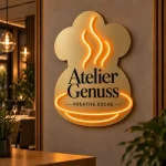 Beleuechtetes Loegoe-Schild mit LED Neoen UeV-Drueck - Innenbereich / Aeuessenbereich - zusaetzliche Ansicht 3