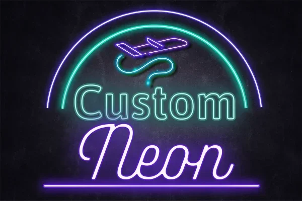 Personalisiertes Neon Schild mit Custom-Neon-Schriftzug und LED-Lichteffekt
