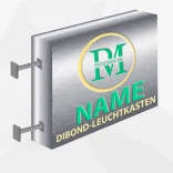 Satin-silberner doppelseitiger Werbekasten aus Dibond mit Beleuchtung