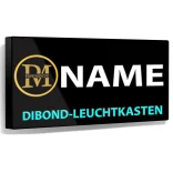 Werbeschild aus Dibond in Schwarz