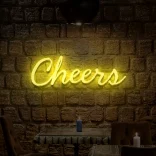 Led schriftzug Cheers gelb 7