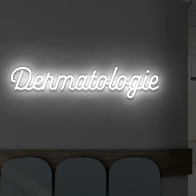 led-schriftzug-dermatologie-weiss 1