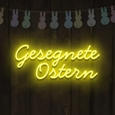 led-schriftzug-gesegnete-ostern-gelb 1