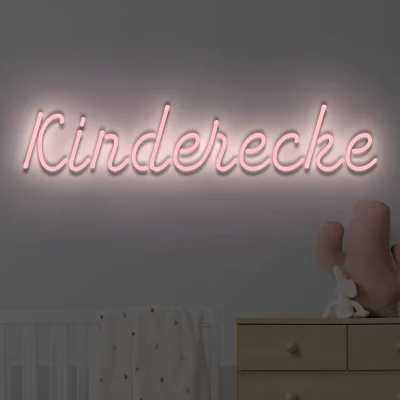 Led schriftzug Kinderecke hellrosa 5
