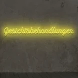 Leuchtschrift Gesichtsbehandlungen gelb 7