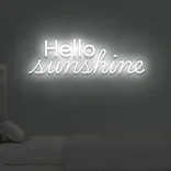 Leuchtschrift Hello sunshine weiss 9