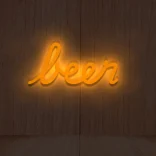 Neon schriftzuege Beer orange 7